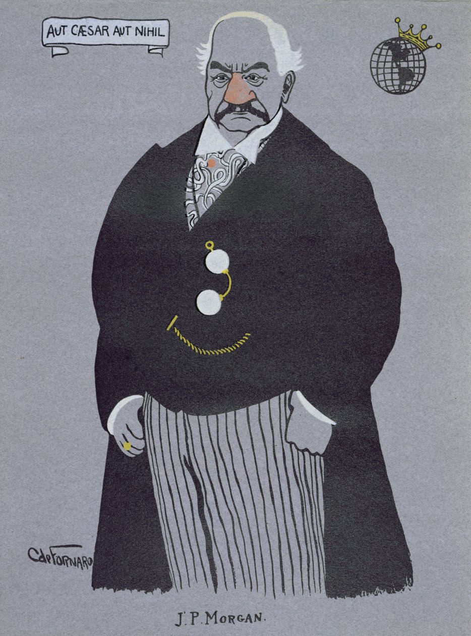 Caricature de John Pierpont Morgan (1837-1913), de 