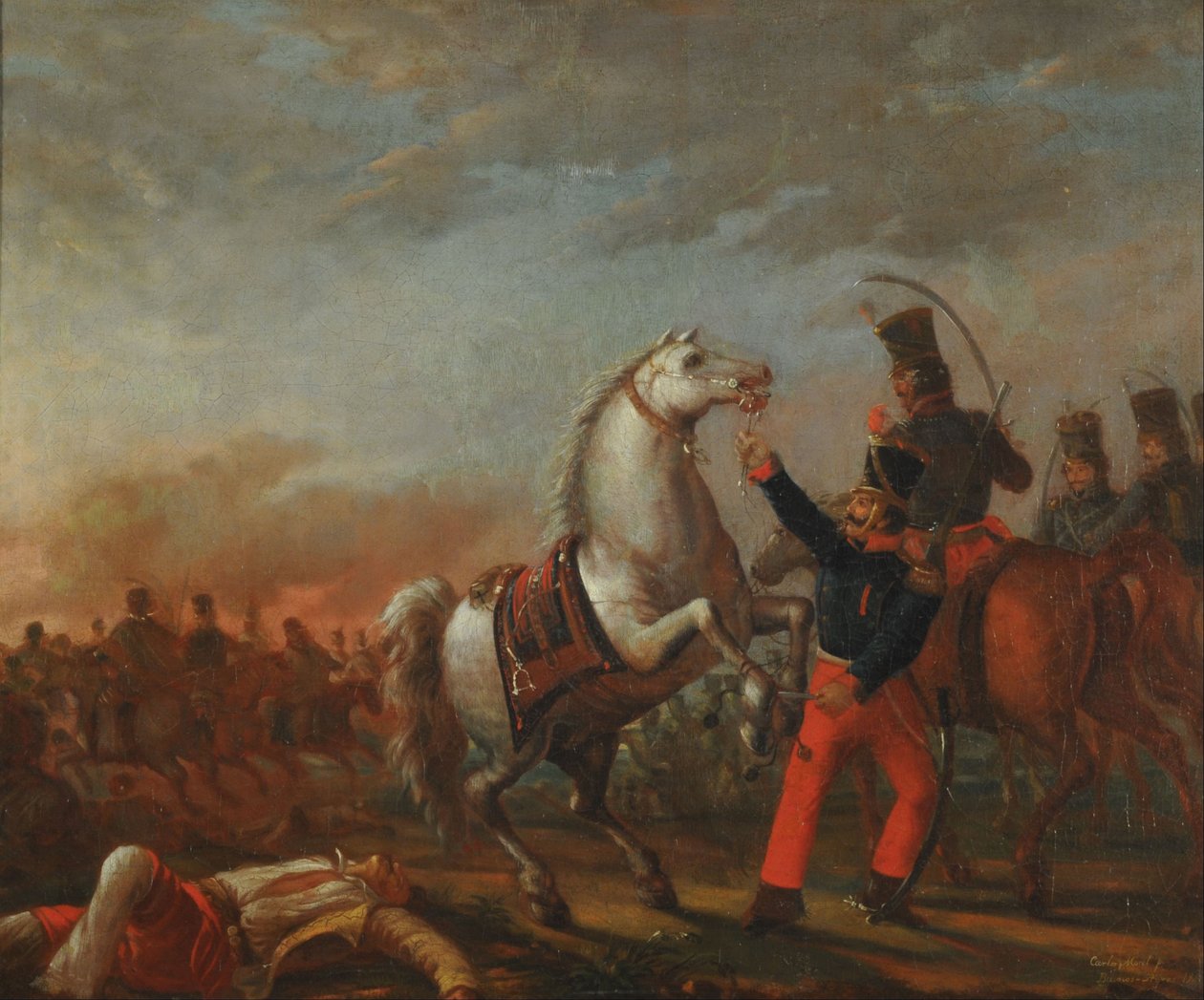 Charge de cavalerie - Série Usos y Costumbres de Buenos Aires - Carlos Morel