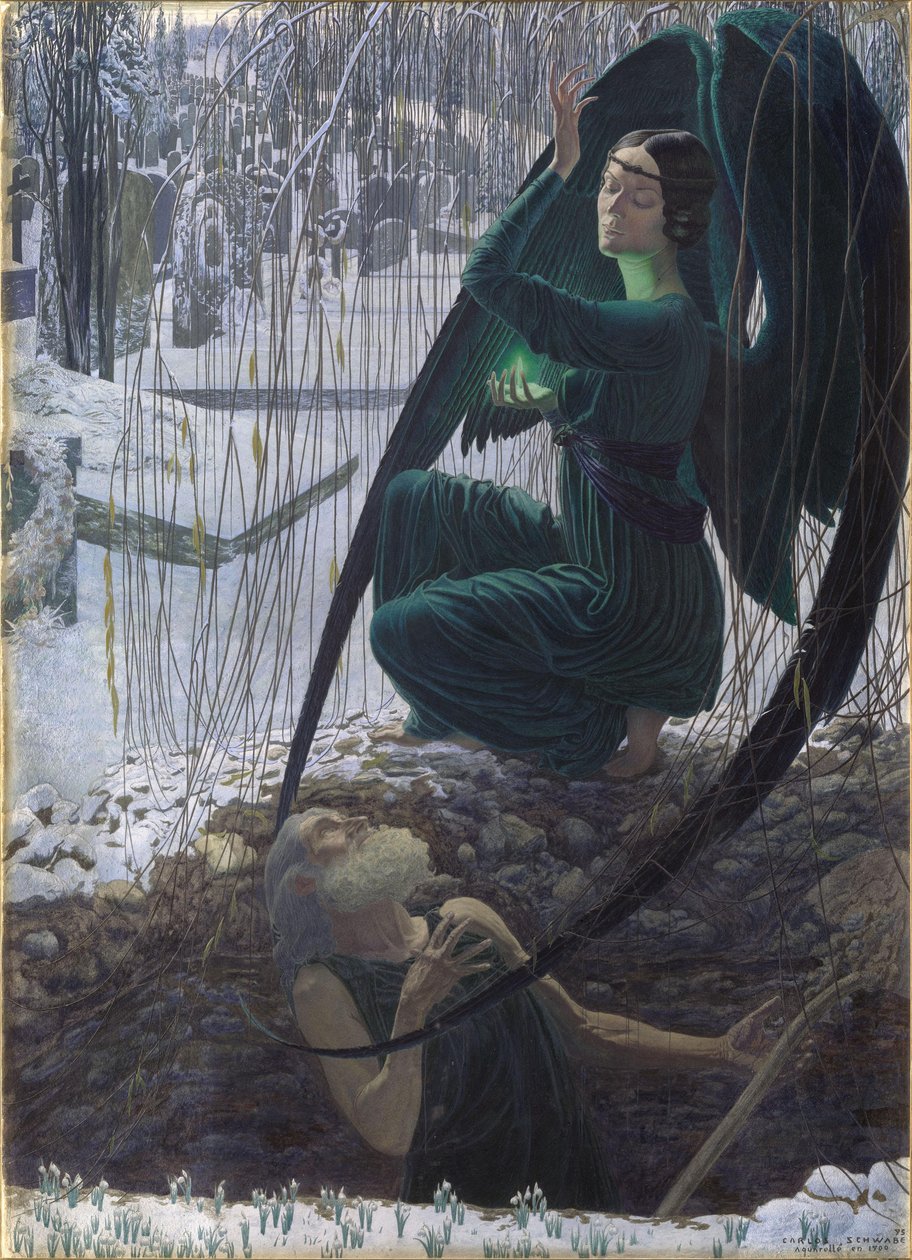 La Mort du Fossoyeur, 1895-1900 - Carlos Schwabe