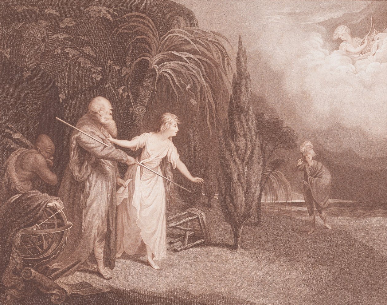 Miranda Shakespeare, La Tempête, Acte 1, Scène 2, 1784 - Caroline Watson