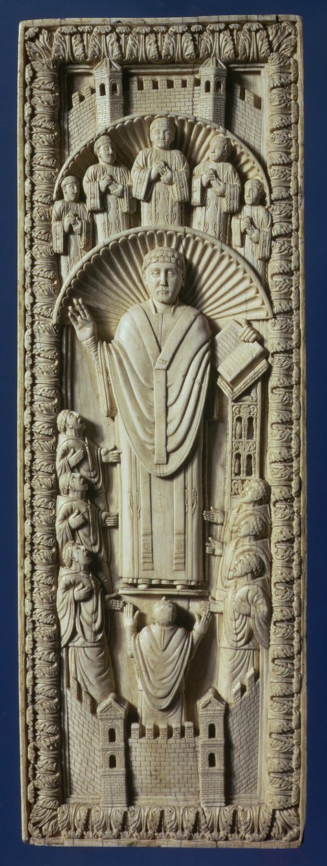 Un archevêque parmi son chœur, c.875 AD - Carolingian School