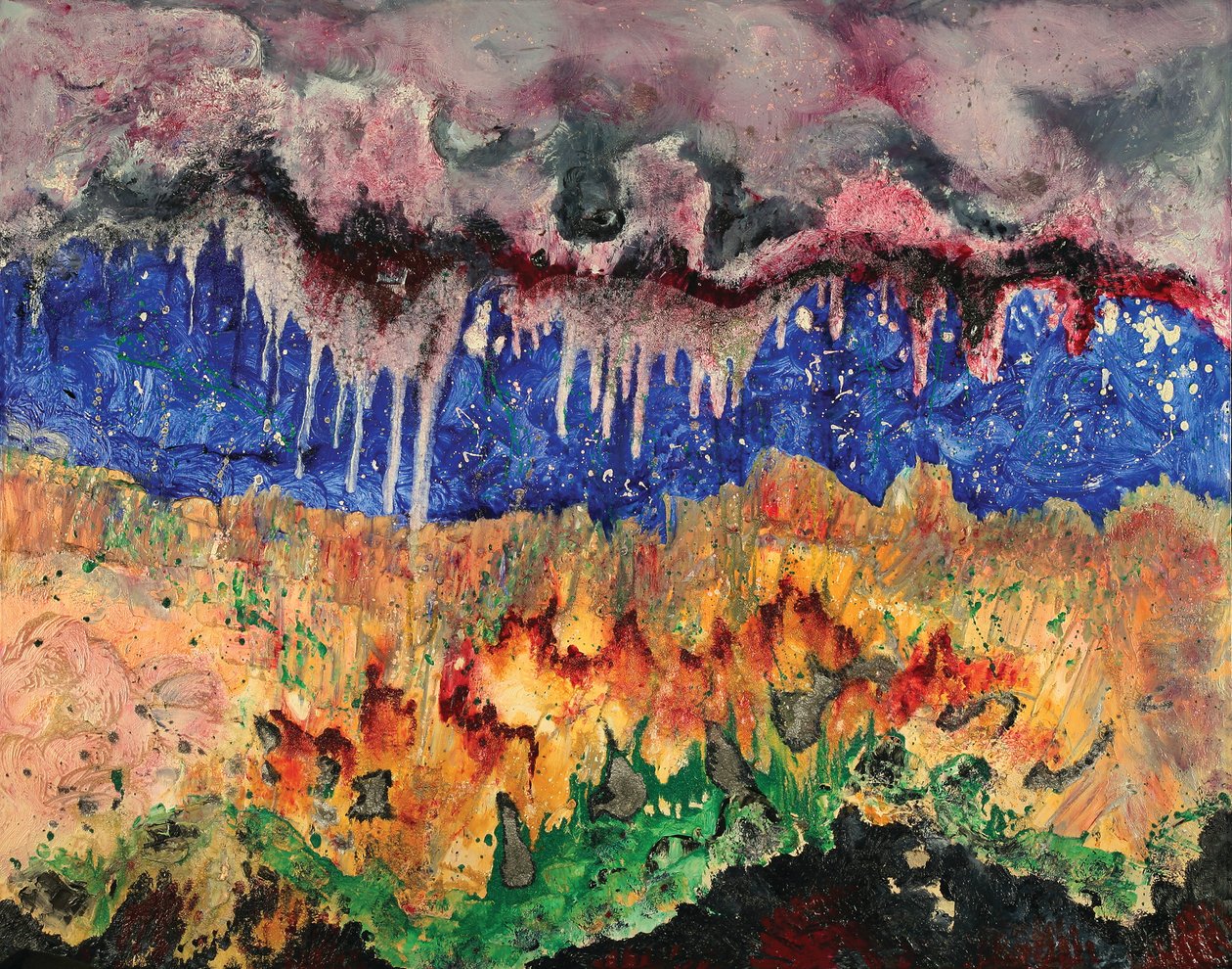 Grotte du cœur, 2006 (huile sur toile) - Carolyn Mary Kleefeld