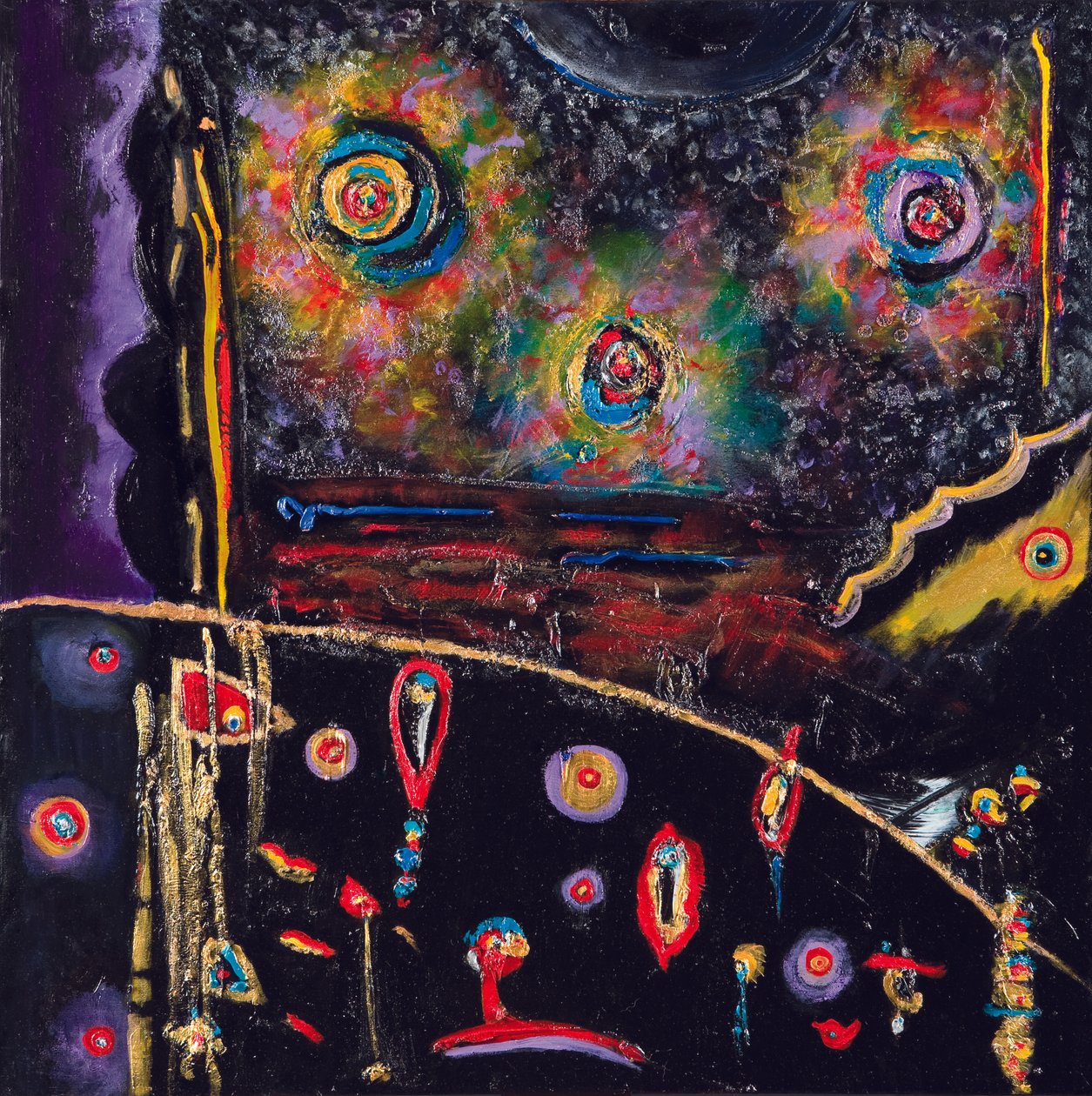 Night Seed Transmission, 2007 (acrylique et huile sur toile) - Carolyn Mary Kleefeld