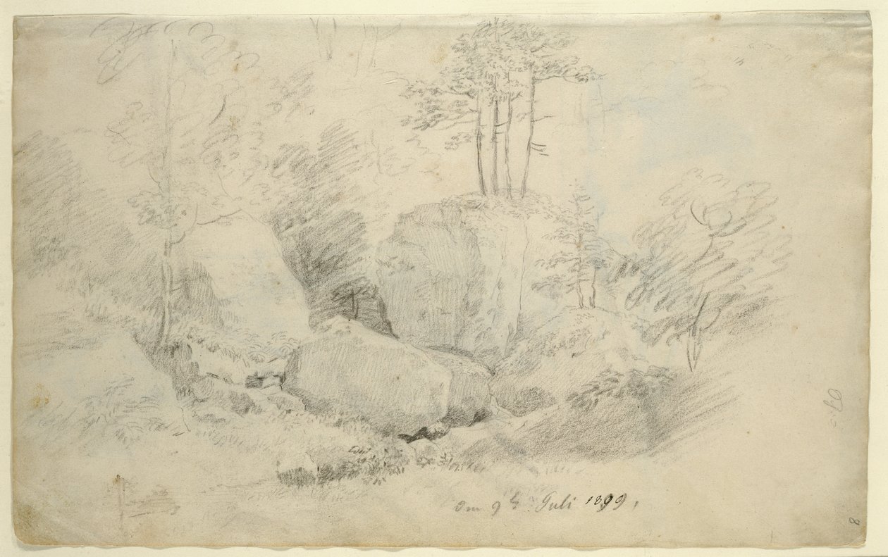 Rochers dans les bois, 1800 - Caspar David Friedrich