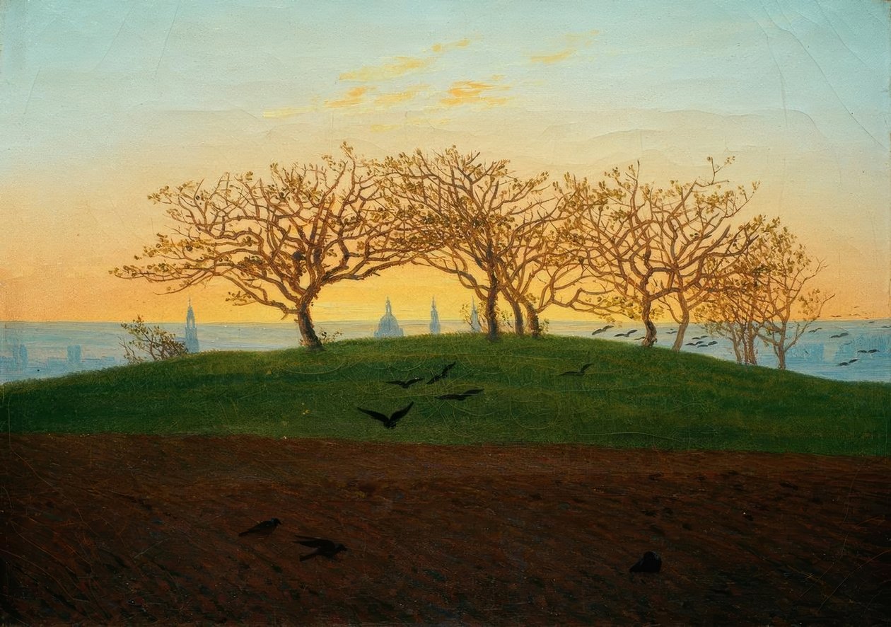Colline avec champ labouré près de Dresde - Caspar David Friedrich