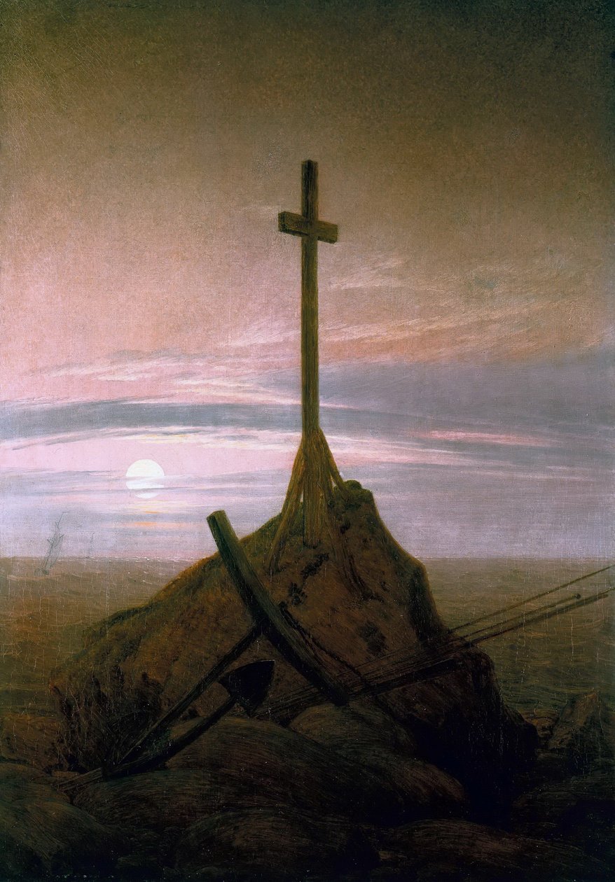 La croix près de la Baltique - Caspar David Friedrich