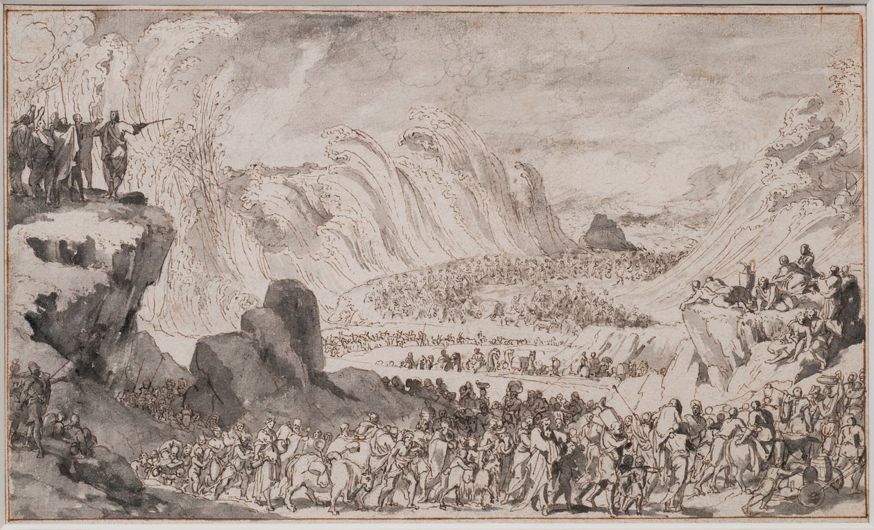 Moïse séparant la mer Rouge - Caspar Luyken