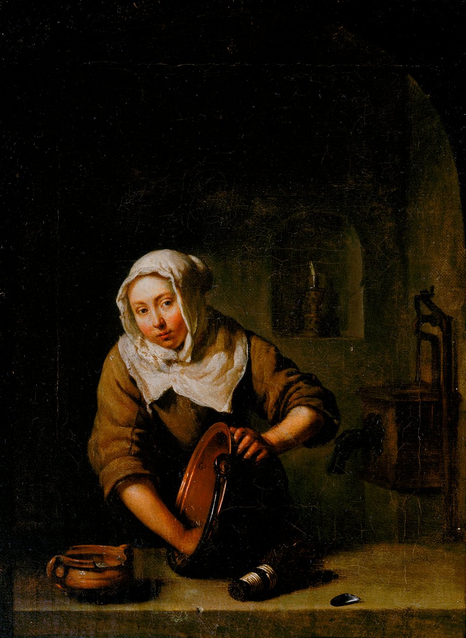 Le cuisinier - Caspar Netscher