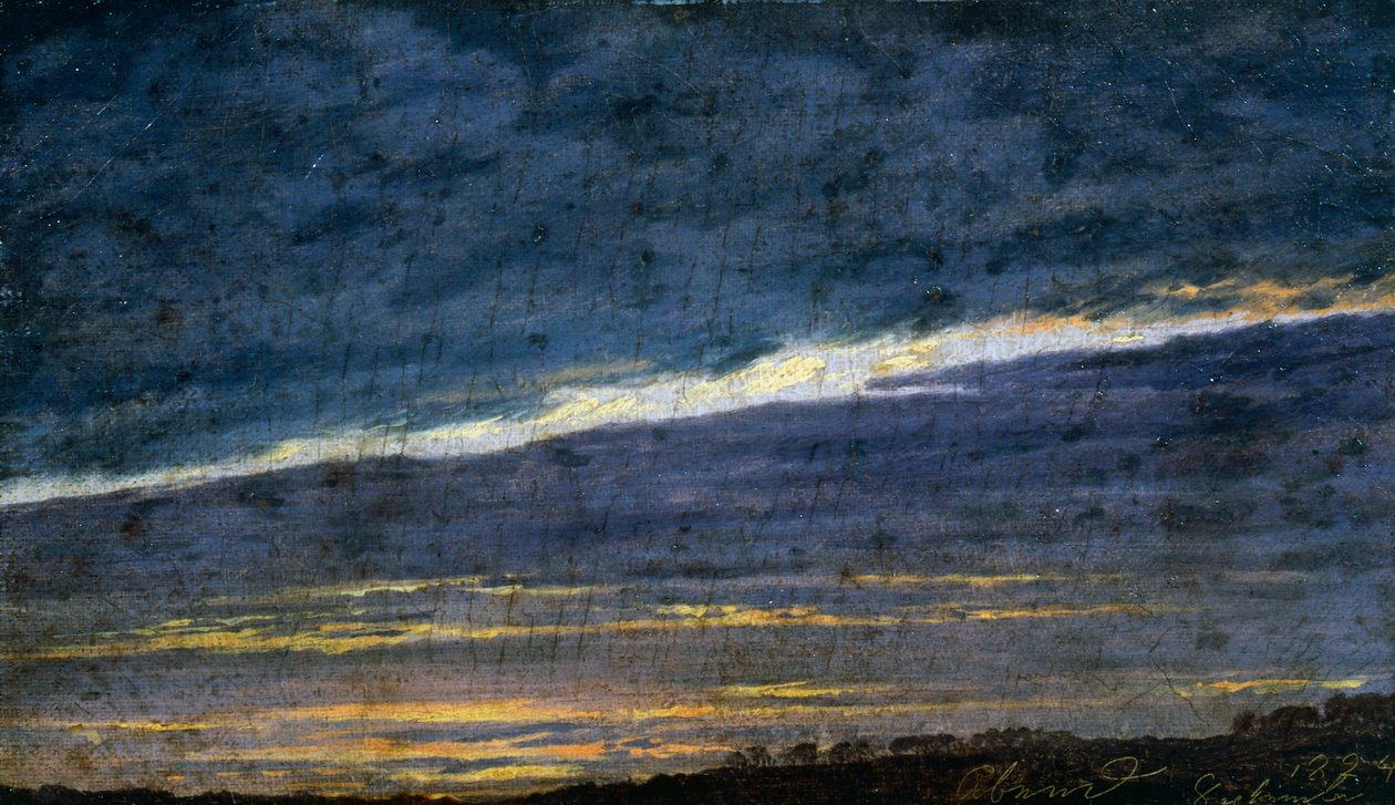 Ciel du soir nuageux - Caspar David Friedrich