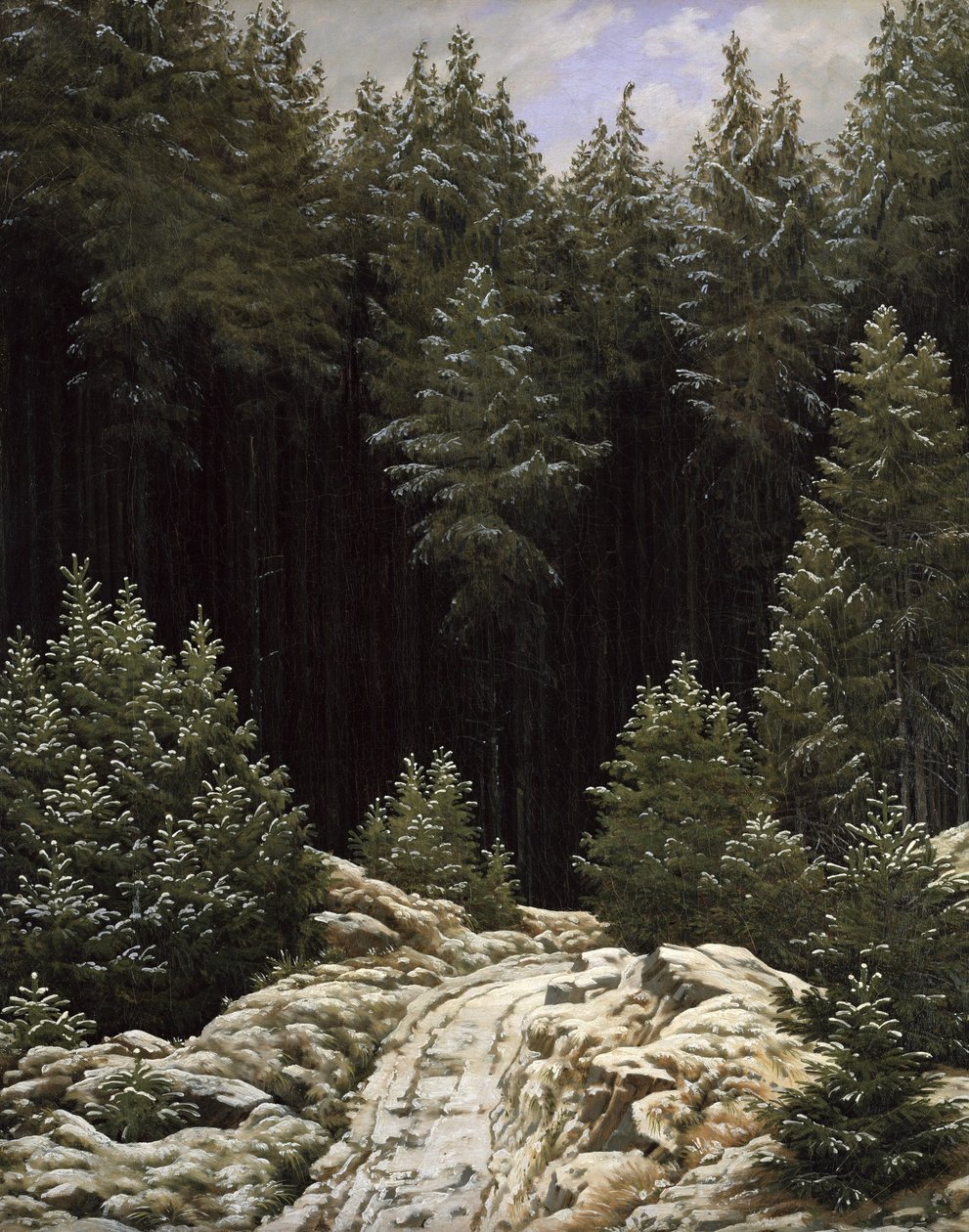 Neige précoce - Caspar David Friedrich