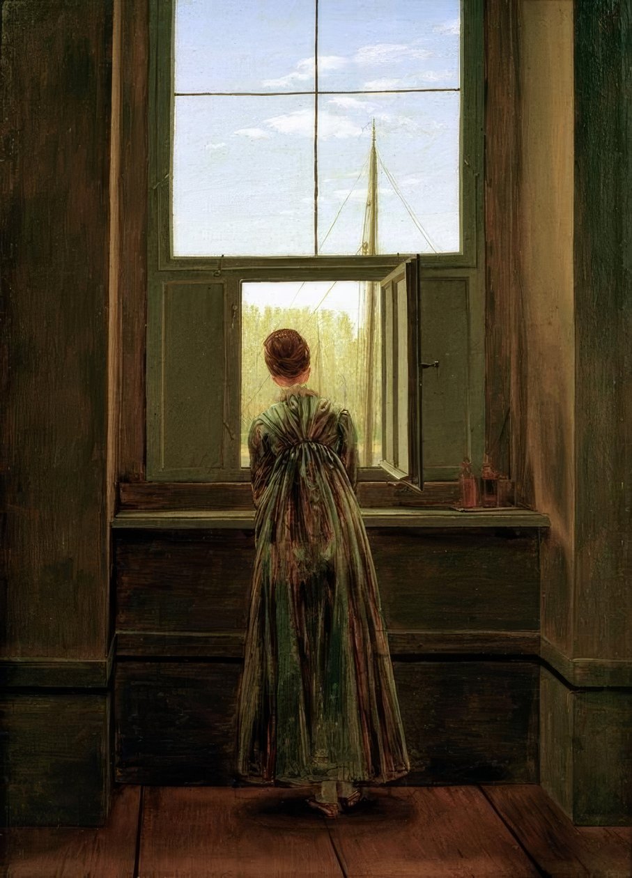 Femme à la fenêtre | Caspar David Friedrich