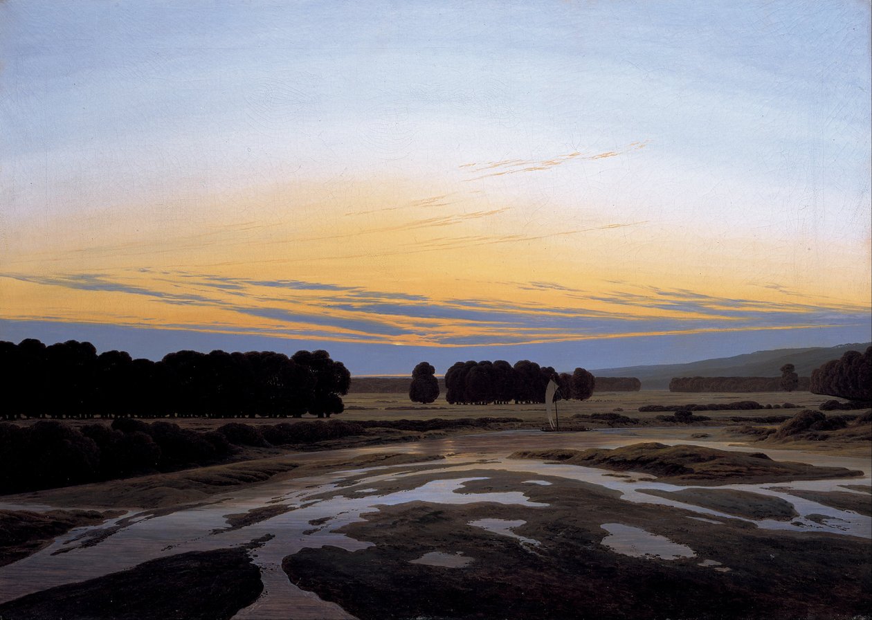French : Le grand enclos près de Dresde The big enclosure - Caspar David Friedrich