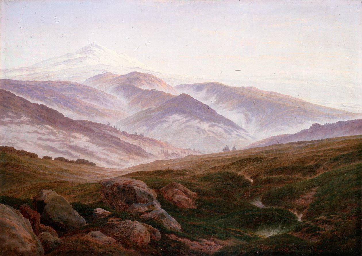French : Souvenirs des Monts des Géants Memories of the Giant Mountains - Caspar David Friedrich