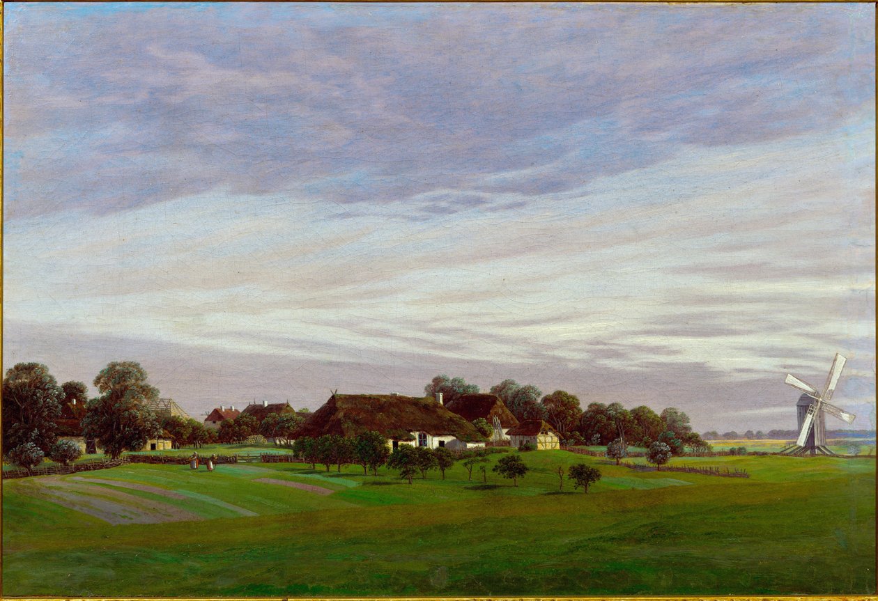 Le plat pays Environs de Greifswald, Allemagne - Caspar David Friedrich
