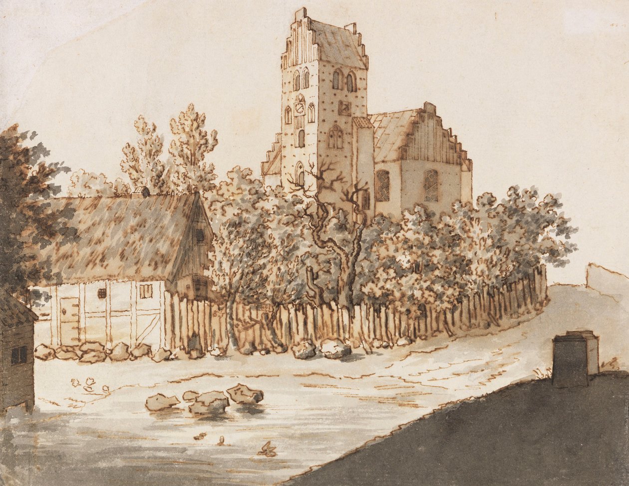 Église de Lyngby - Caspar David Friedrich