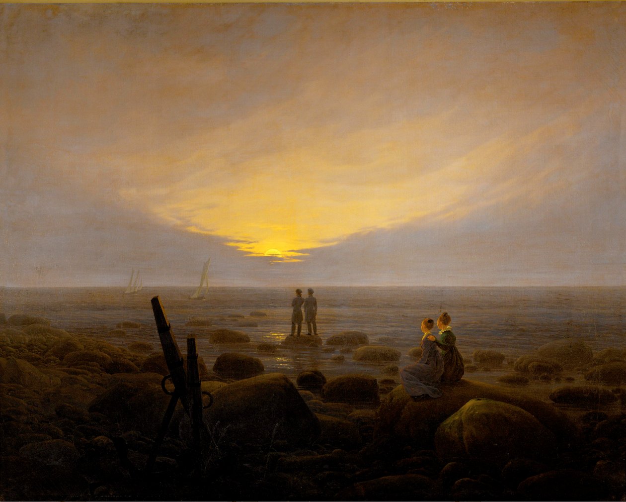 Lever de lune sur la mer - Caspar David Friedrich