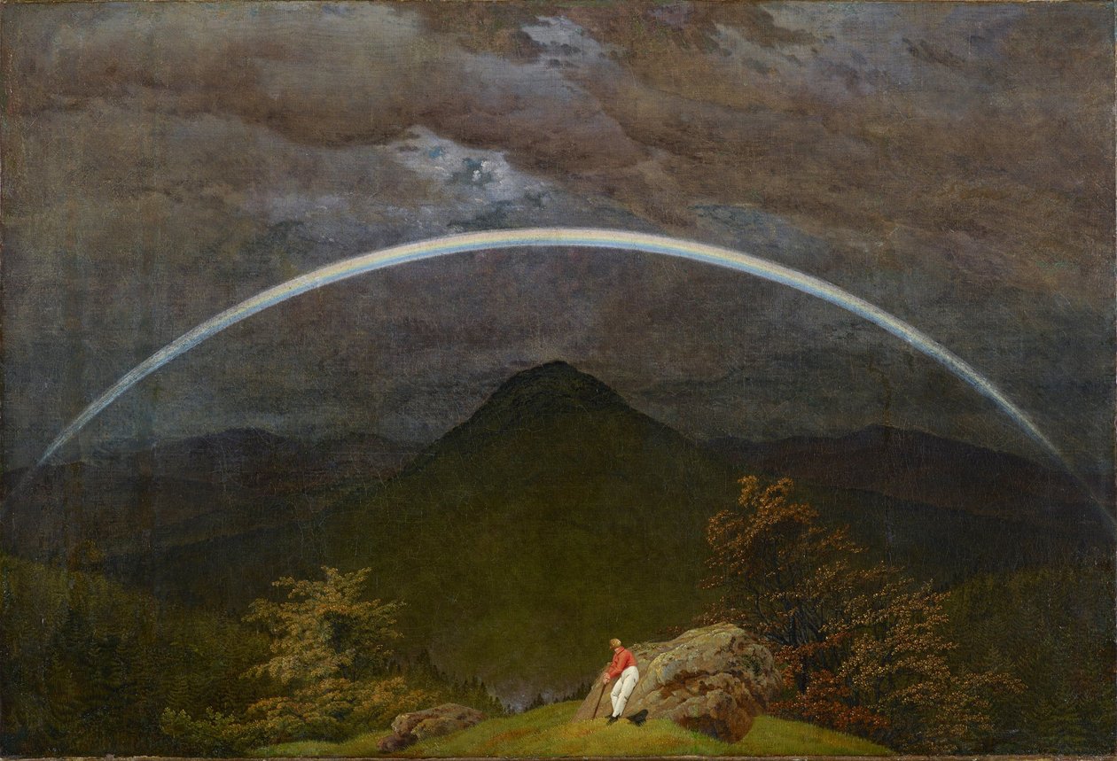 Paysage de montagne avec un arc-en-ciel - Caspar David Friedrich