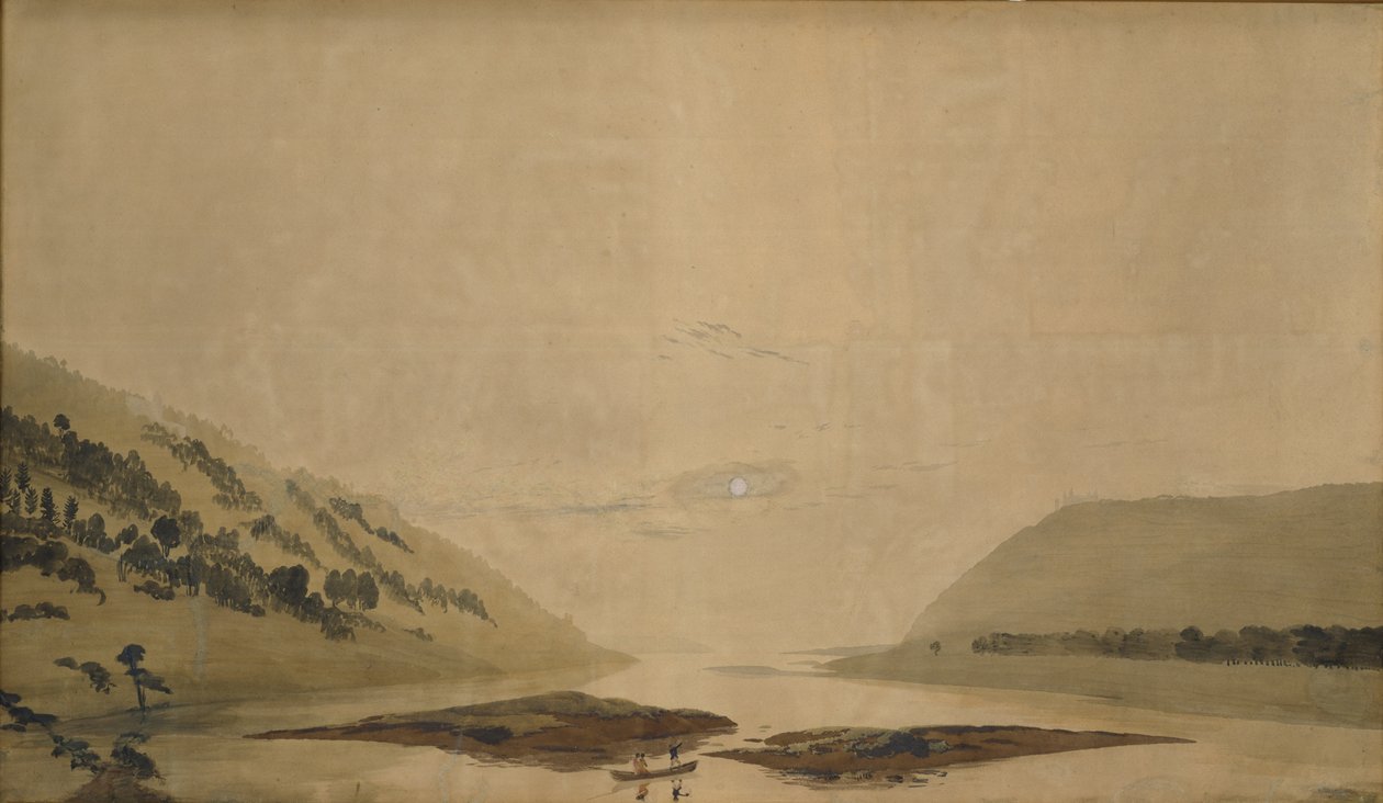 Paysage montagneux avec rivière le matin, 1830-35 - Caspar David Friedrich