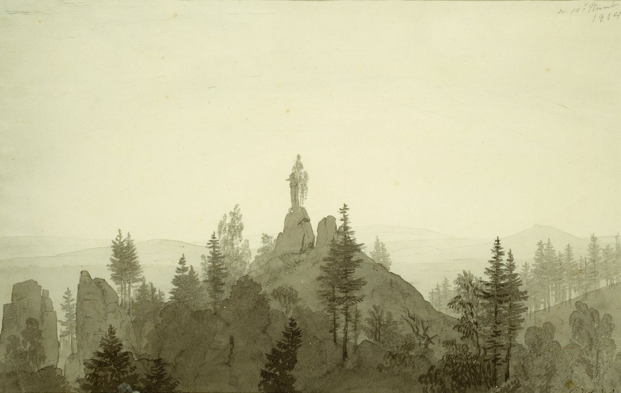 Statue de la Madone dans les montagnes - Caspar David Friedrich