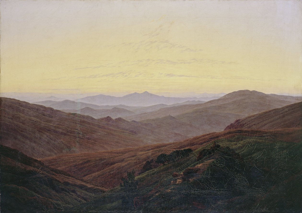 Krkonoše / Avant le lever du soleil dans les montagnes - Caspar David Friedrich