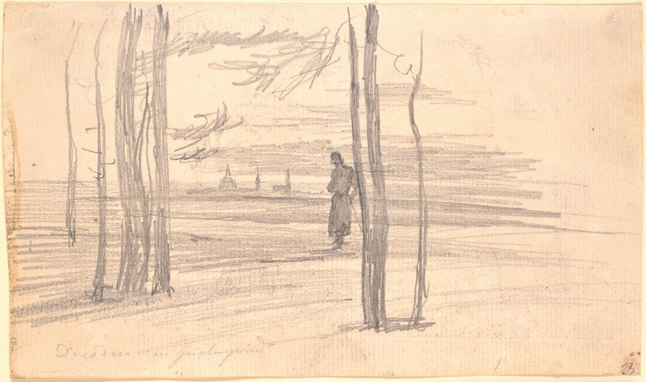 Vue sur Dresde - Caspar David Friedrich