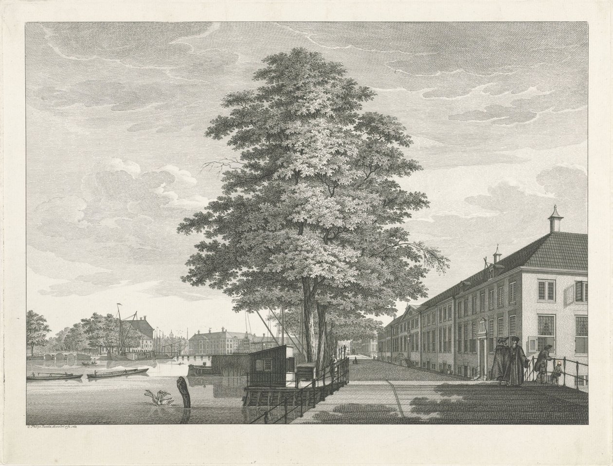 Vue de la Maison des Vieillards et Vieillardes de la Diaconie à Amsterdam - Caspar Jacobsz. Philips