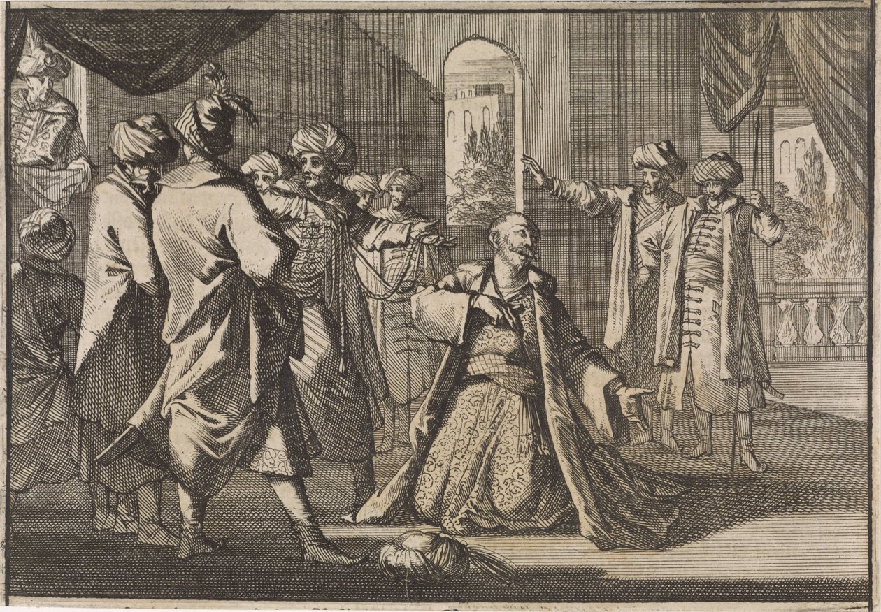 Emir Fakardin implore le sultan Murat IV pour sa vie, 1633 - Caspar Luyken (attributed to)