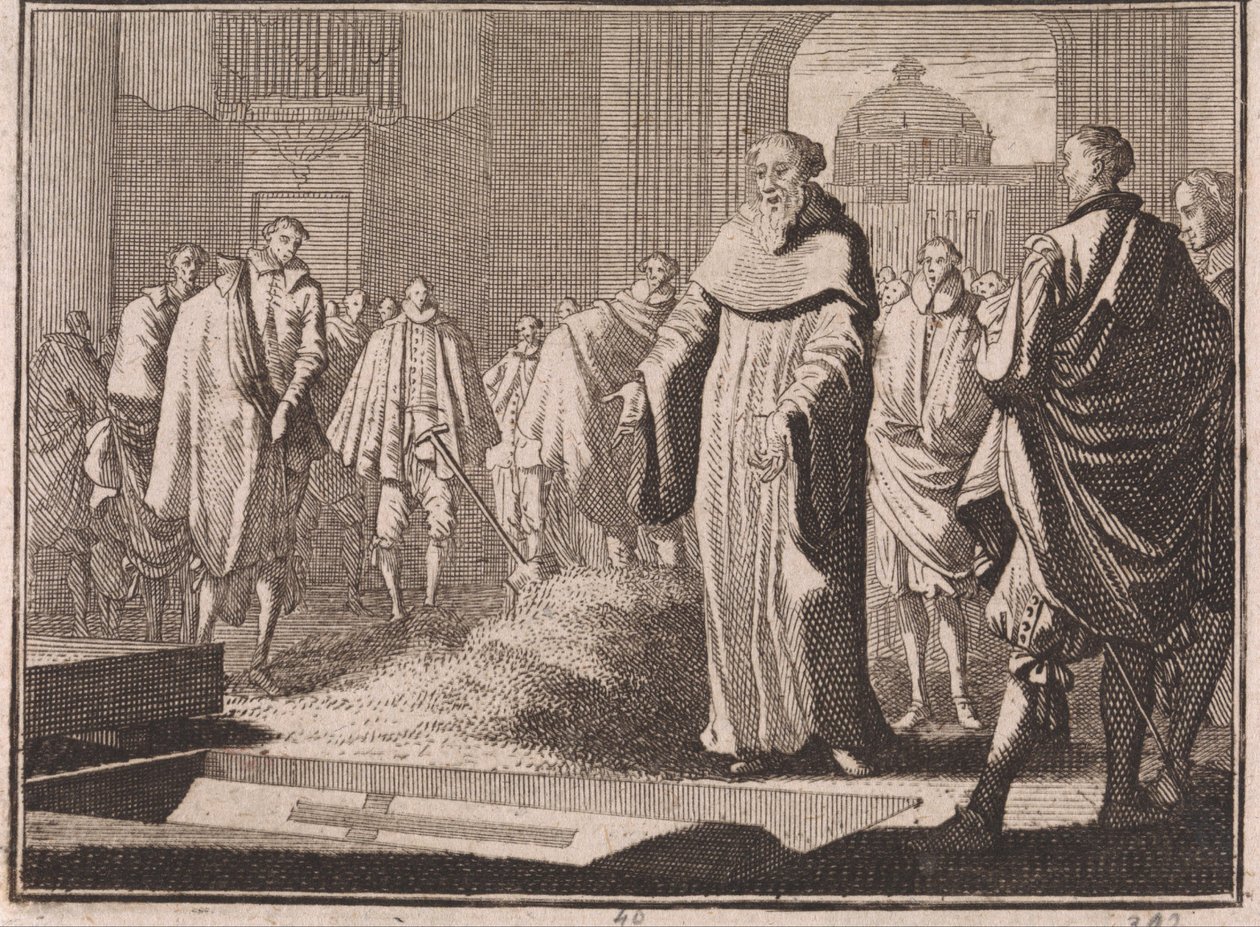 Saint Bernard contemple une tombe ouverte - Caspar Luyken