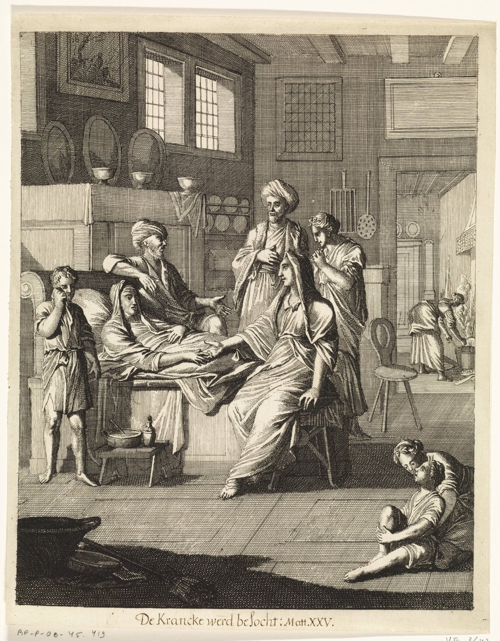 Visiter les malades - Caspar Luyken