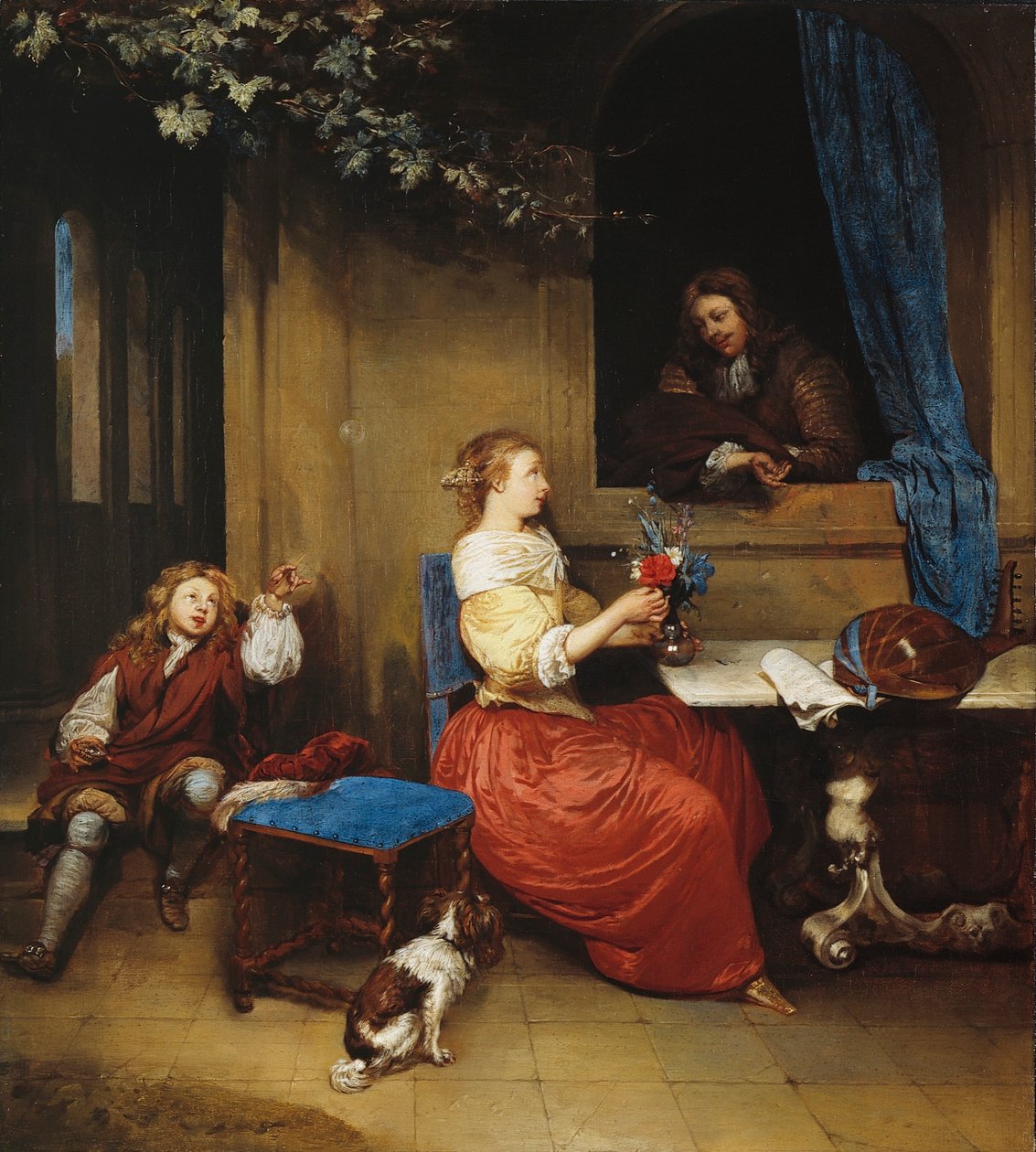La parade nuptiale - Caspar Netscher