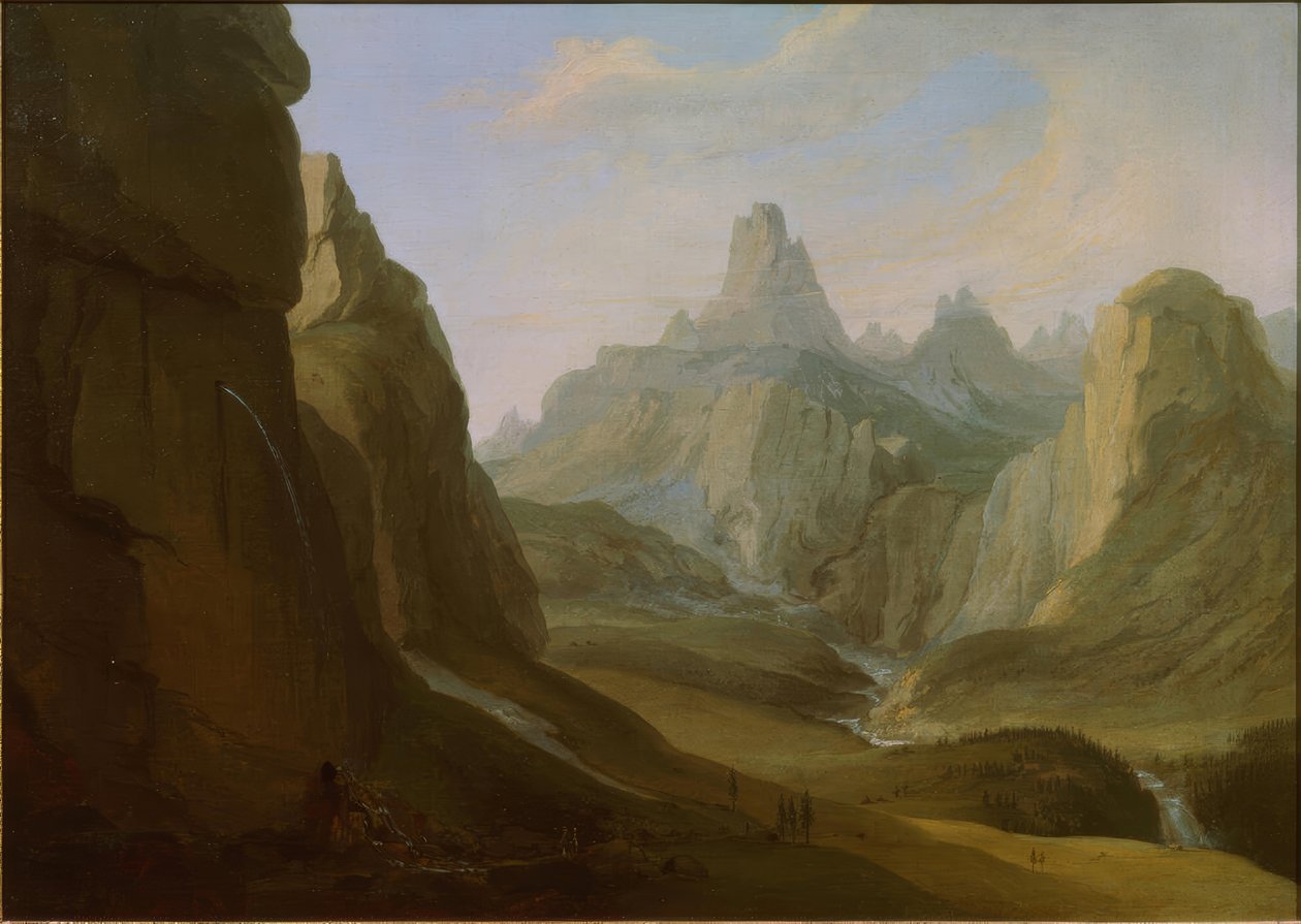 Le col de la Gemmi avec Daube et Daubenhornn - Caspar Wolf