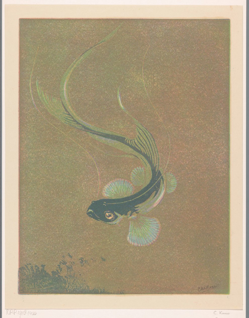 Poisson nageant - Casper M.L. Kouw (signed by artist)