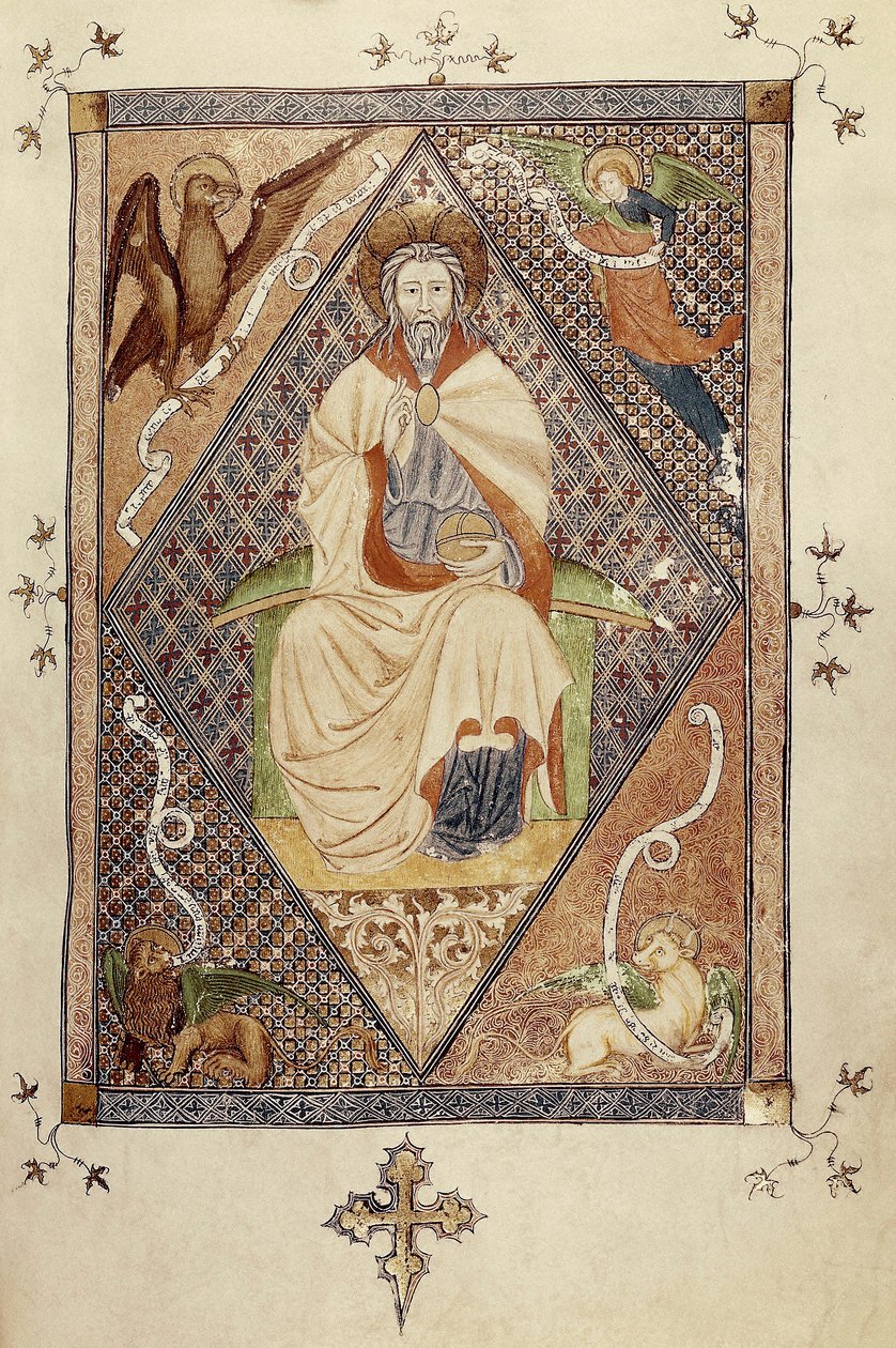 Christ en majesté (en gloire) (miniature) - Catalan School