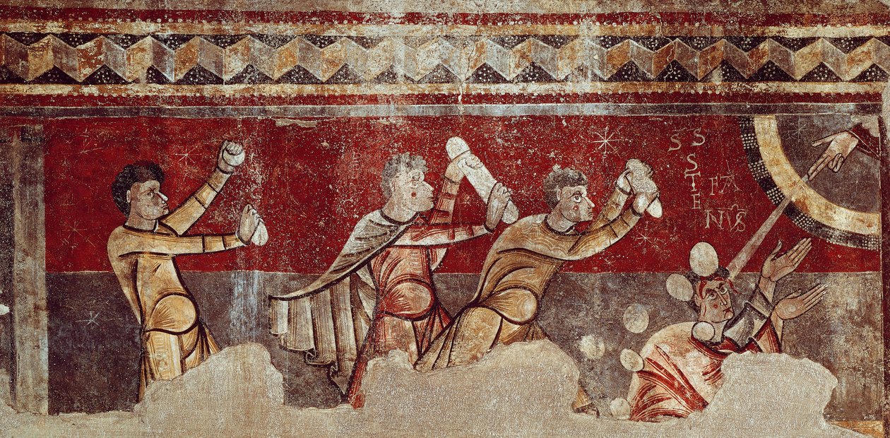 La Lapidation de Saint Étienne, c.1100 - Catalan School
