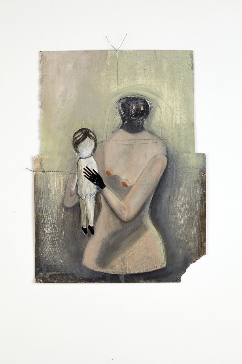 Inbetween, 2014 (collage de papier, fil de coton, peinture à l