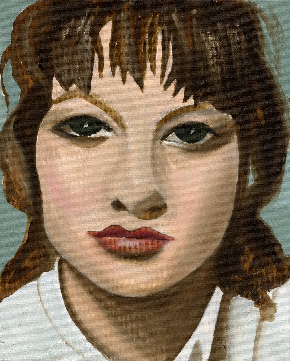 Plume coupée, 2005 (huile sur carton) - Cathy Lomax