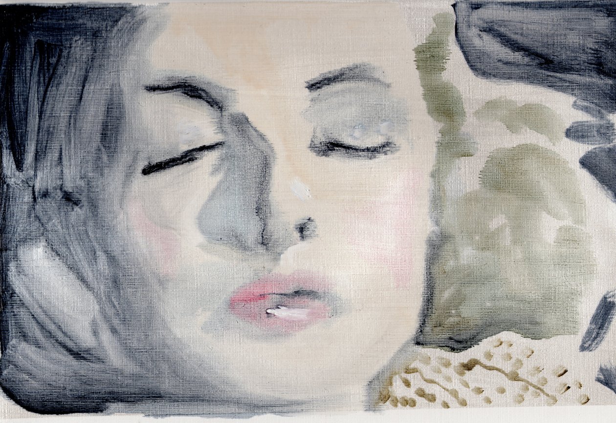 Journal de bord #49 (28.05.13 Il ne voulait pas la réveiller), 2016 (huile sur papier) - Cathy Lomax