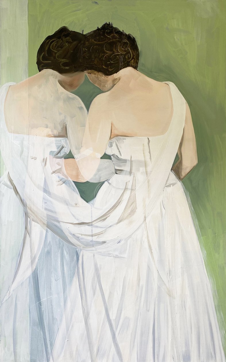 Peignoir, 2022 (huile sur toile) - Cathy Lomax