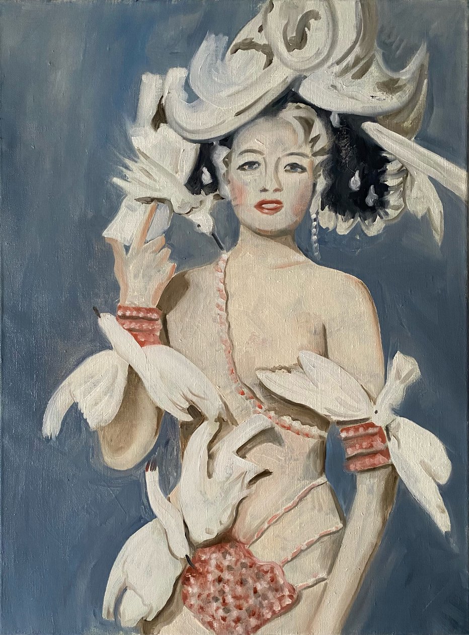 Showgirl, 2022 (huile sur lin) - Cathy Lomax