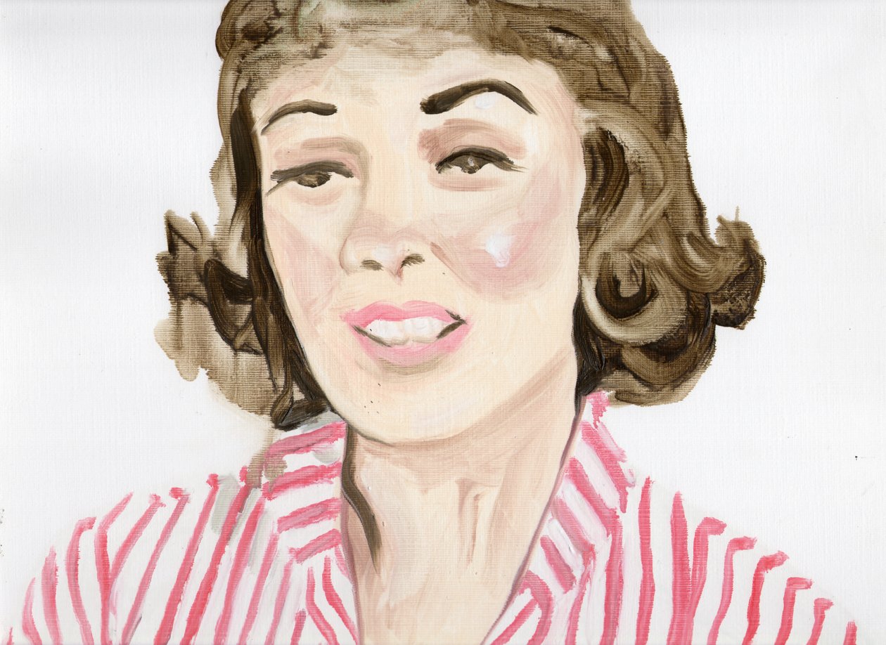 Stars in Stripes (JJ), 2015 (huile sur papier) - Cathy Lomax