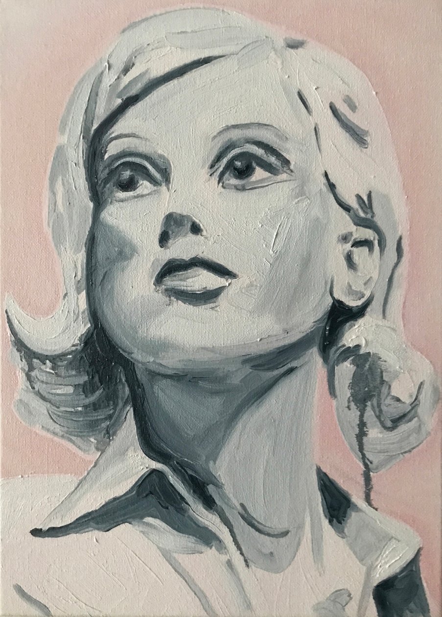 Les joyeuses jeunes filles : Darcey, 2017 (huile sur lin) - Cathy Lomax