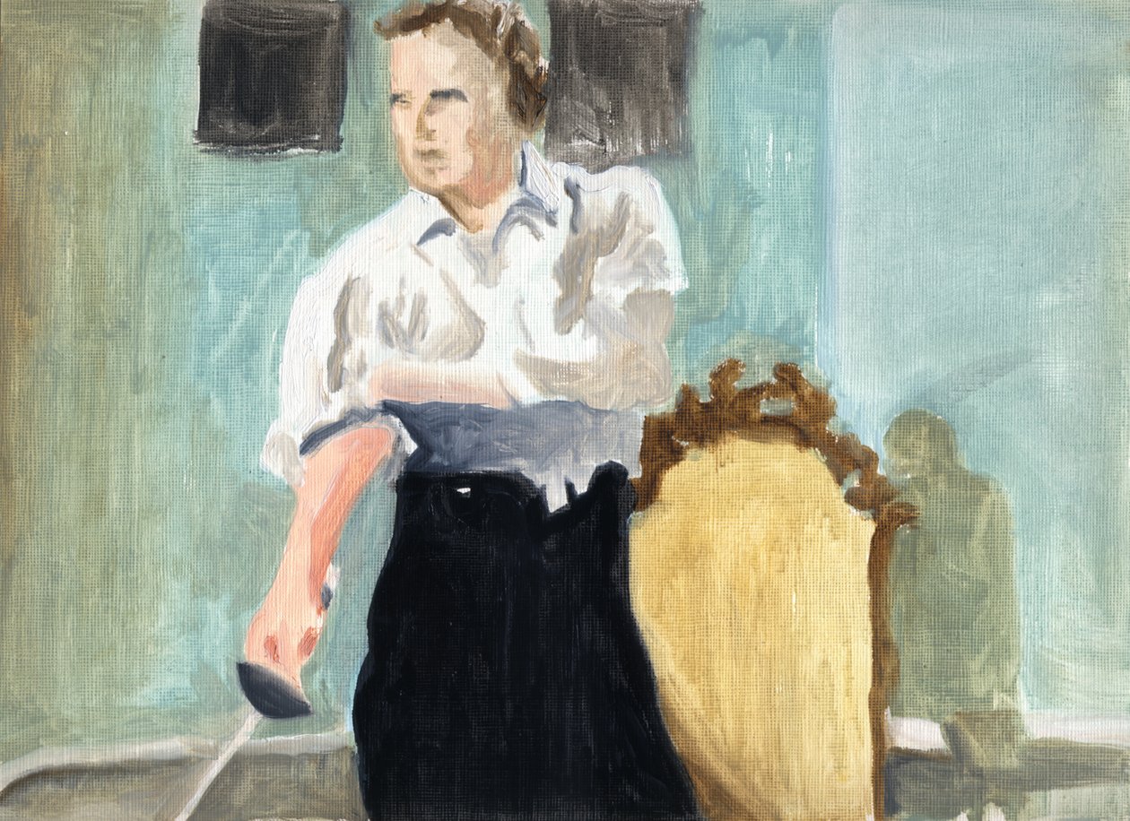 Le complot (Paris 1934), 2011 (huile sur papier) - Cathy Lomax