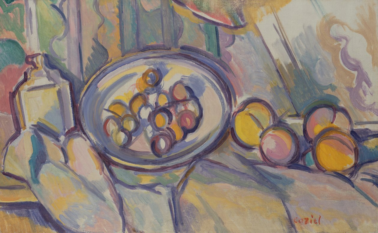 Nature morte aux fruits (huile sur toile) - Caziel Caziel