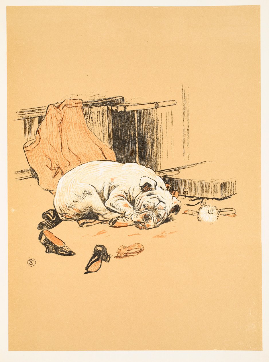 Déception de ne pas trouver les chocolats, de A Gay Dog, Story of a Foolish Year, publié par William Heineman, 1905. 1ère édition, Illustration - Cecil Charles Windsor Aldin