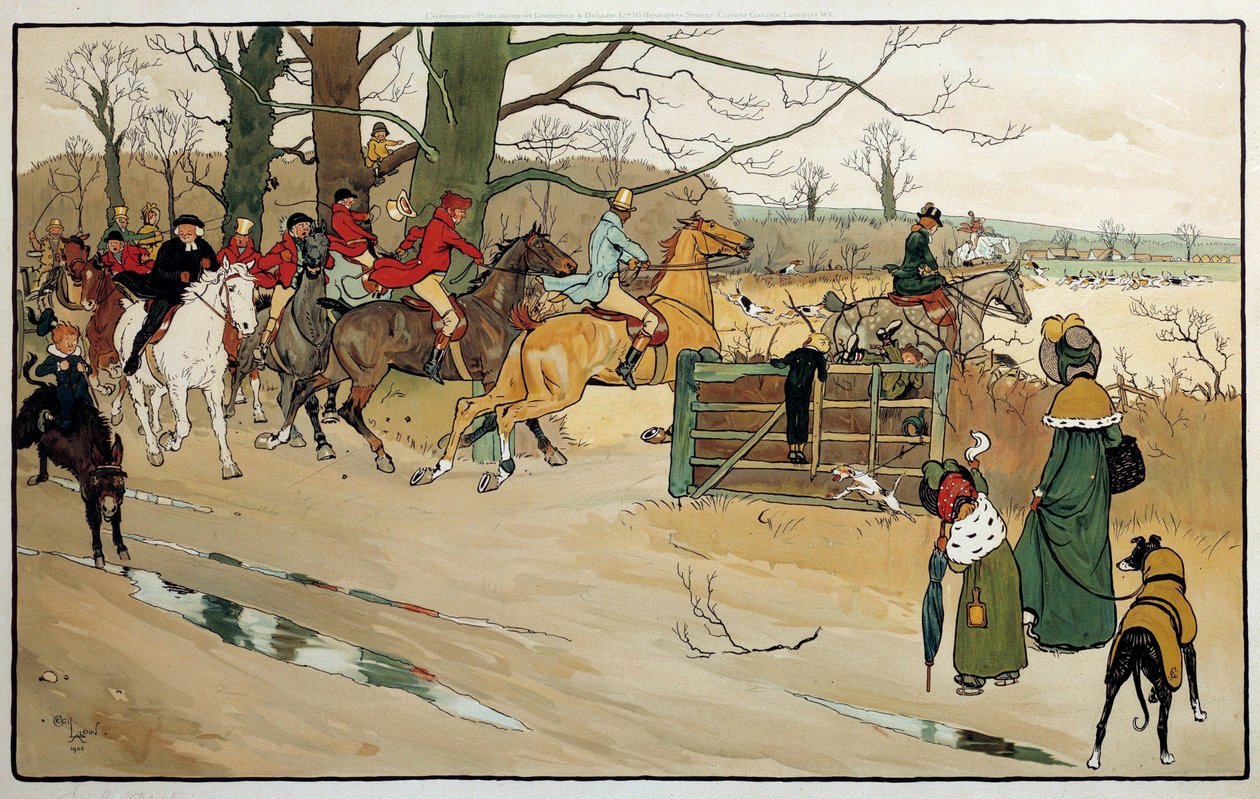 Gravure par Cecil Aldin, Angleterre. Collection privée - Cecil Charles Windsor Aldin