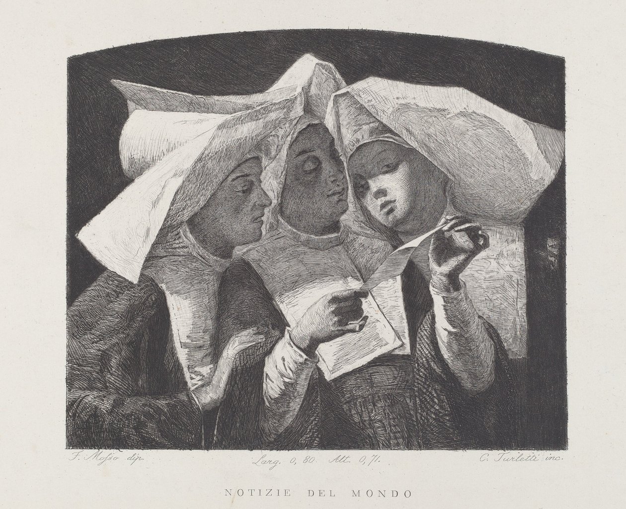Notizie del mondo - Celestino Turletti, after Francesco Mosso