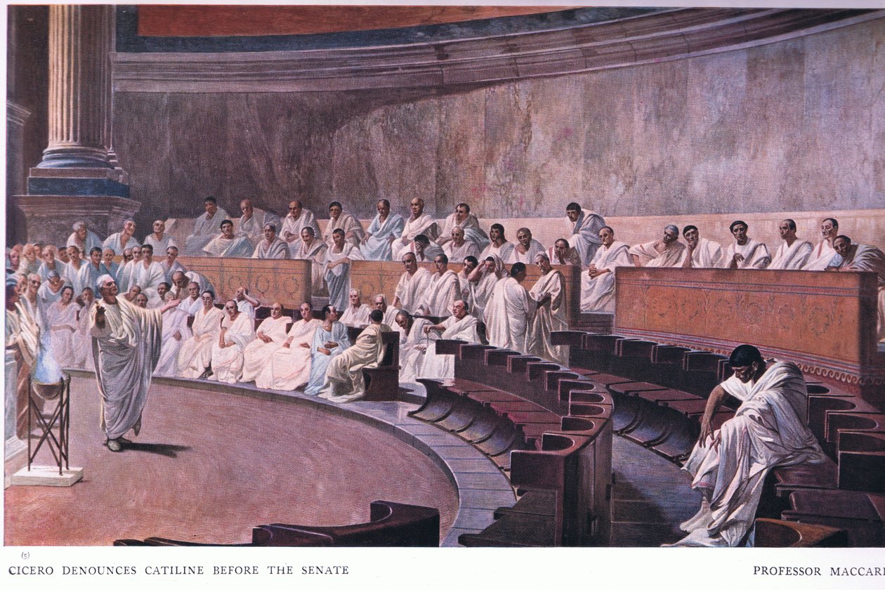 Cicéron dénonce Catilina devant le Sénat, d