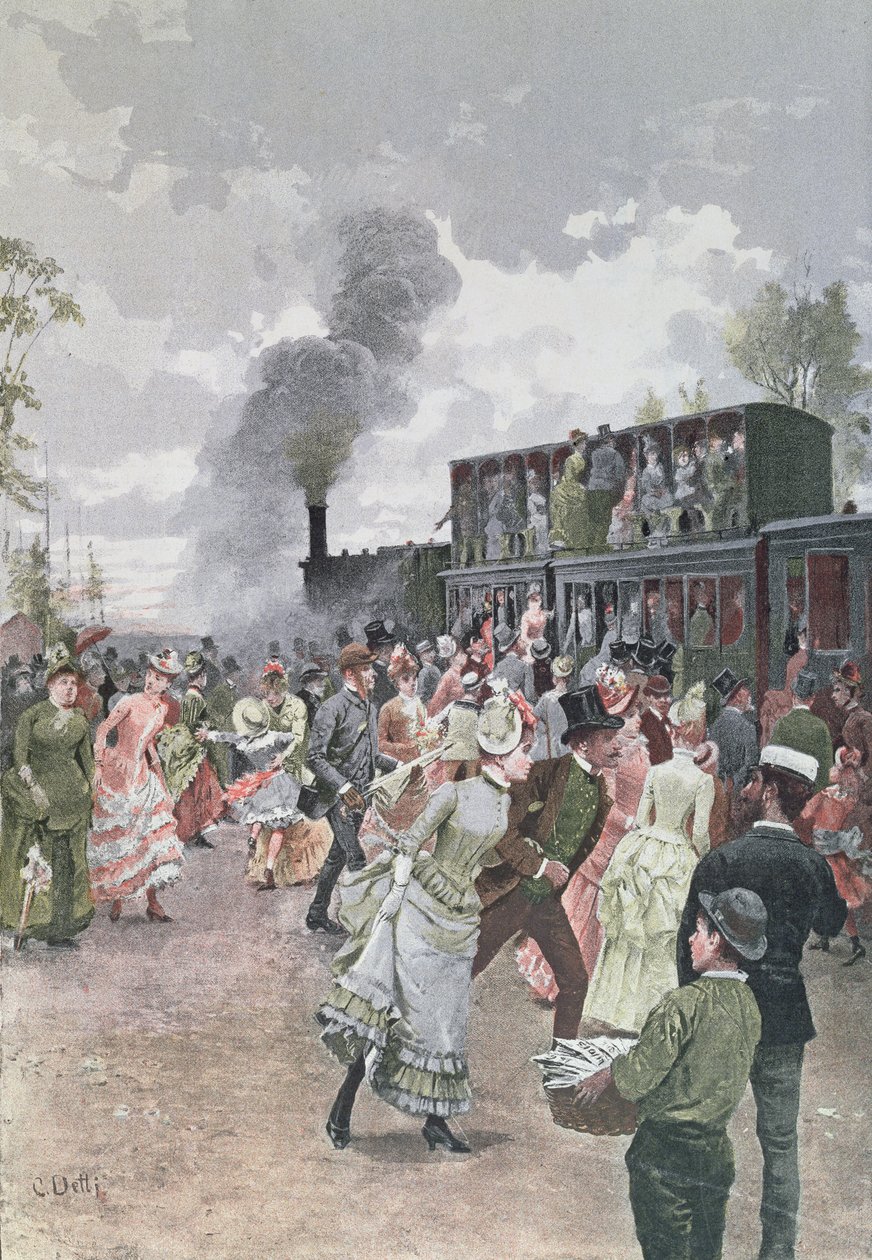 Le Train du dimanche, 1885 - Cesare Auguste Detti