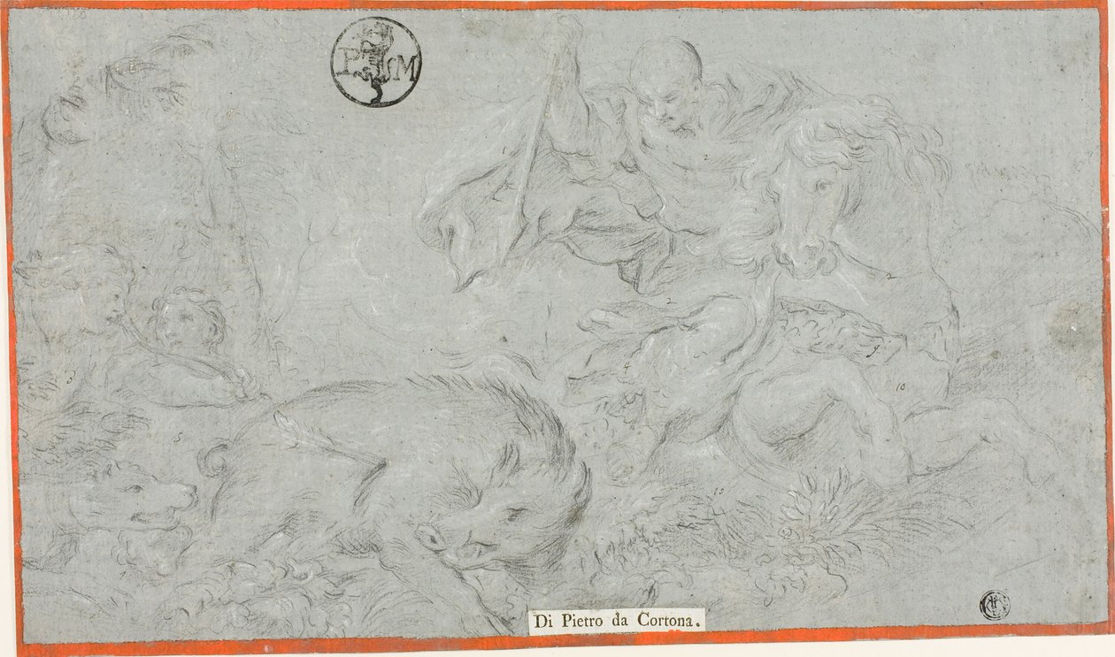 Copie de la scène de la vie de Sylla fresque, dans la salle de Saturne, Palais Pitti - Cesare Dandini