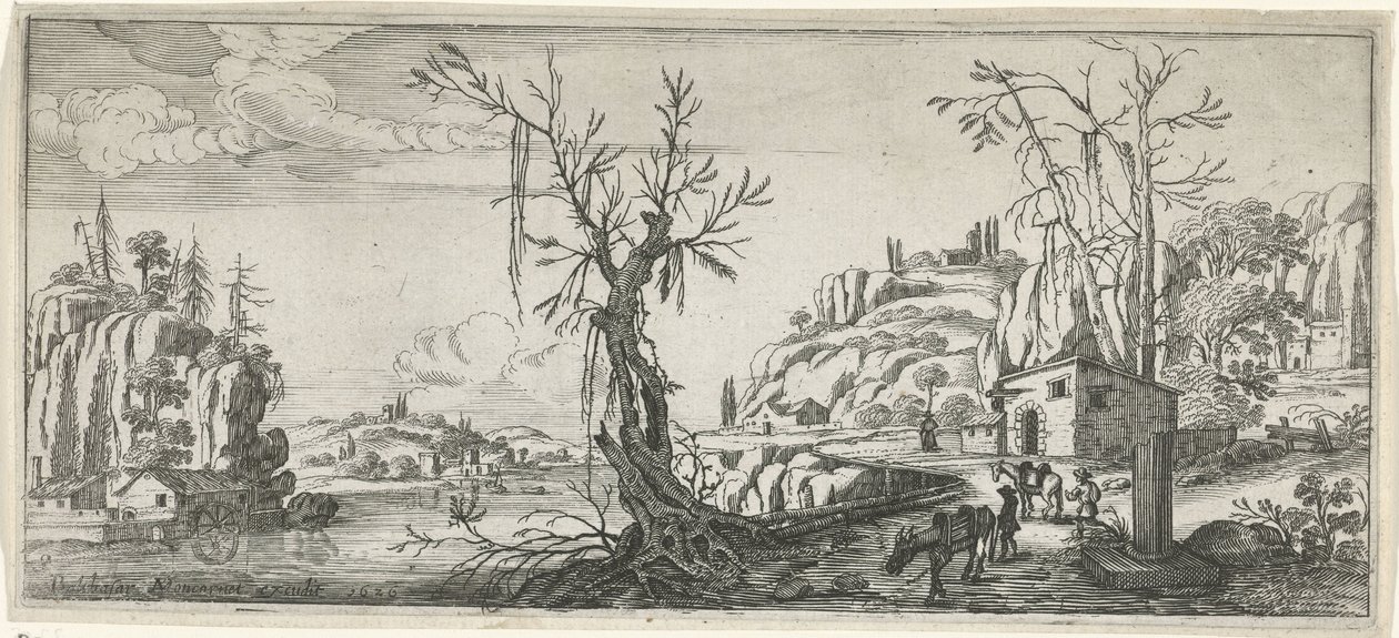 Paysage avec voyageurs et ânes de bât - Chaerles de Hooch